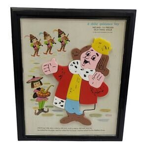 Vintage 1962 Plastic Child Guidance Toy Magnet Old King Cole Puzzle No. 942